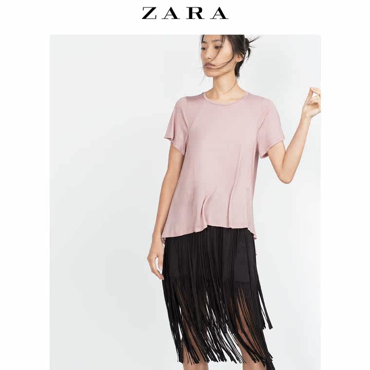 ZARA 女装 基本款街头 T 恤 01198221645