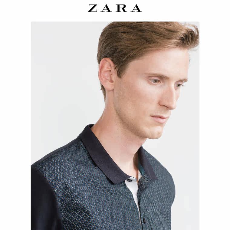 ZARA 男装 领带印花马球衫 00679307401