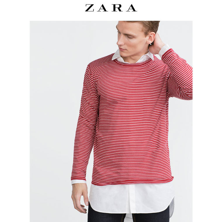 ZARA 男装 条纹针织衫 00367352600