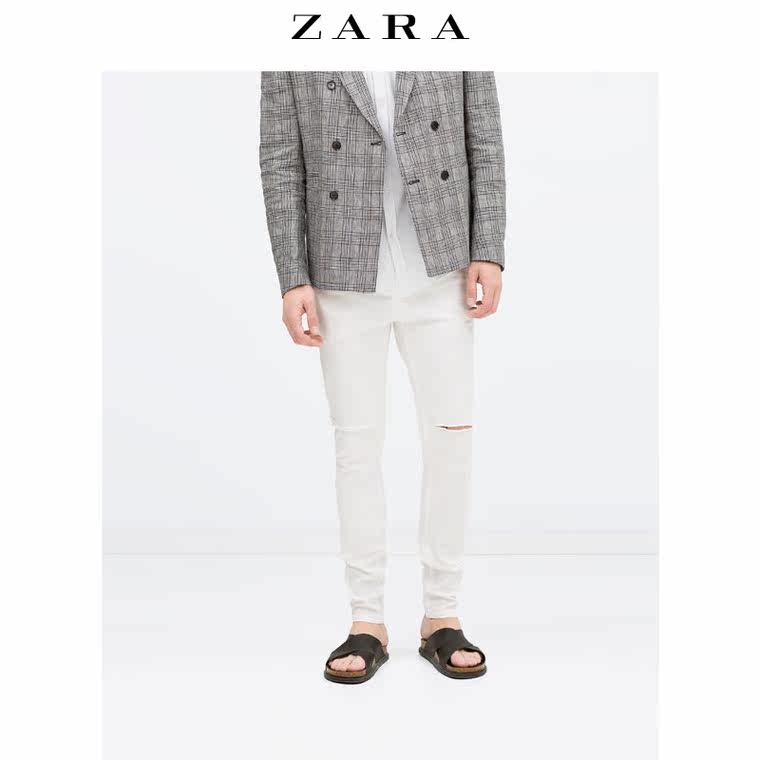 春夏折扣 ZARA 男装 剪洞长裤 06917421250