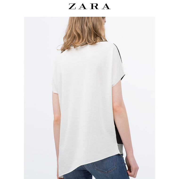 ZARA 女装 后背长衣摆 T 恤 05580245251