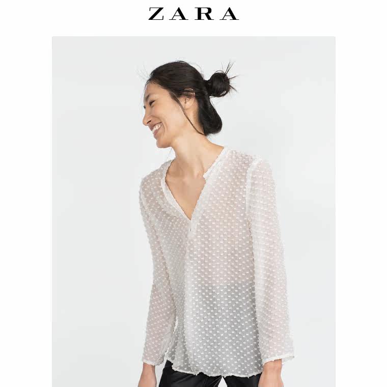 ZARA 女装 真丝罩衫 07777305712