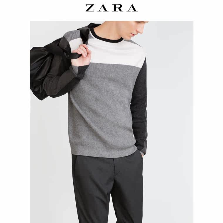 ZARA 男装 纹理针织衫 00458306802