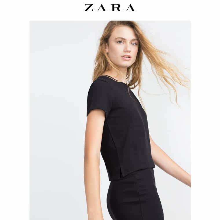 ZARA TRF 女装 提花 T 恤 05039285800