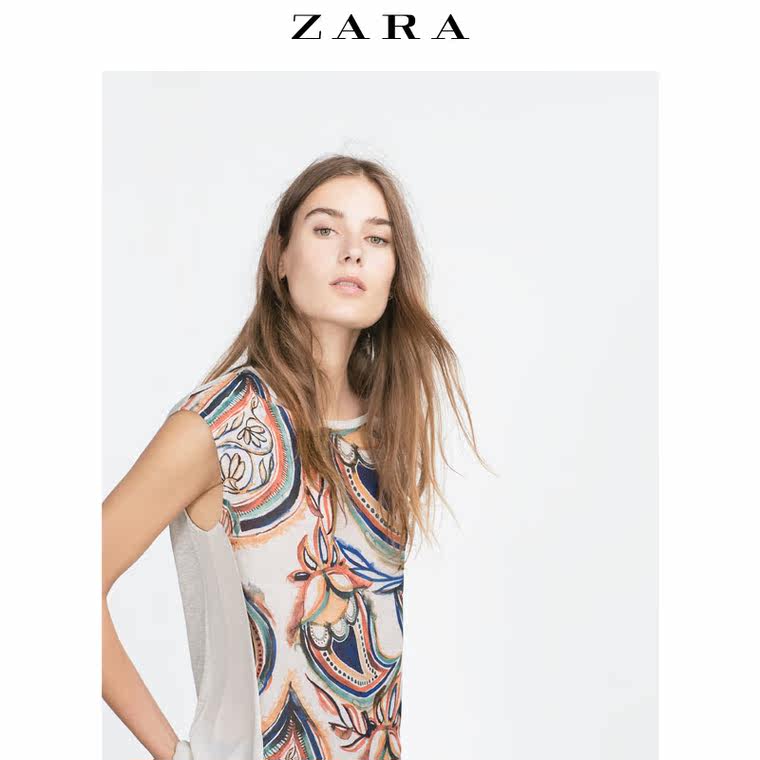 ZARA 女装 印花 T 恤 05644227115