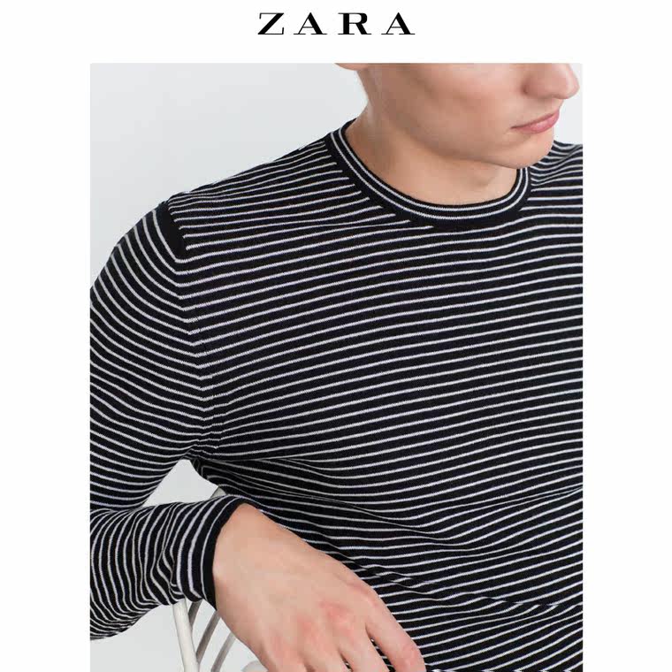 ZARA 男装 条纹针织衫 00367352800