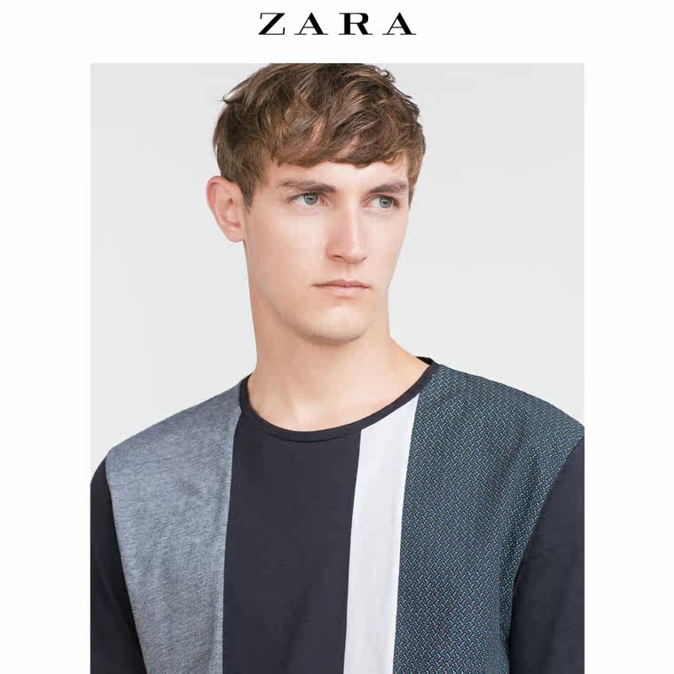 ZARA 男装 领带印花 T 恤 00679308401