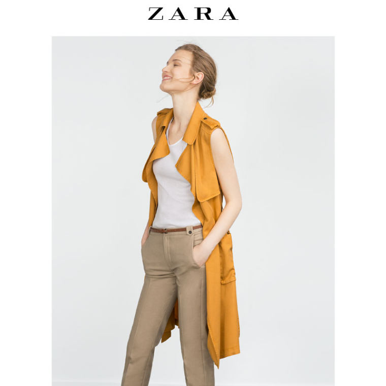 ZARA 女装 高弹性双层长裤 09929226704