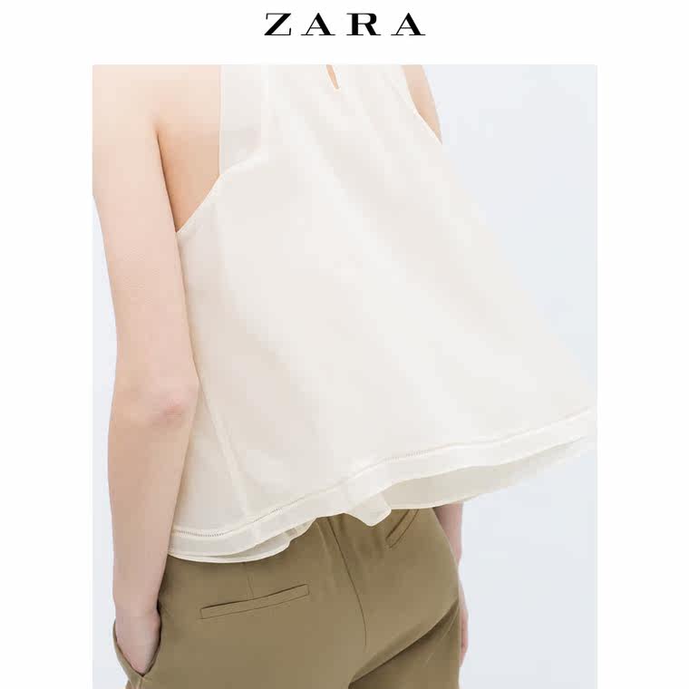 ZARA 女装 挂脖领罩衫 07972060712