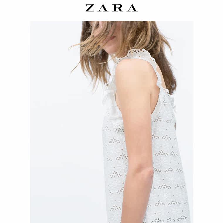 春夏折扣 ZARA TRF 女装 荷叶边袖连身裙  00881100250