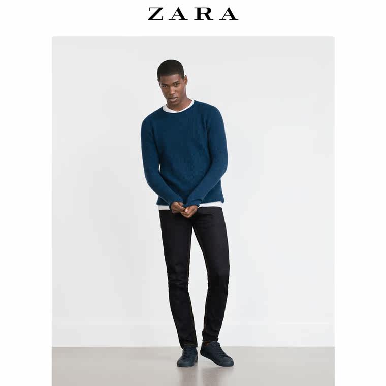 ZARA 男装 罗纹针织山羊绒针织衫 00367322400