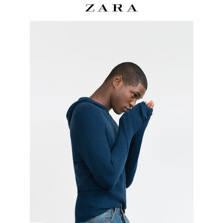 ZARA 男装 连帽开士米针织衫 00367321400