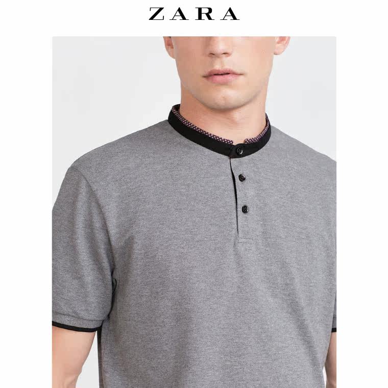 ZARA 男装 立领马球衫 08373305803