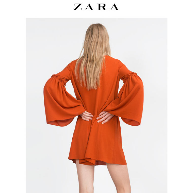 ZARA TRF 女装 钟形袖连衣裙 04530256701