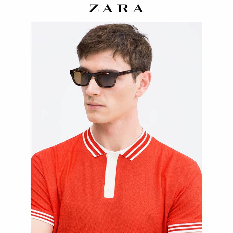 ZARA 男装 滚边领马球衫 04231405600