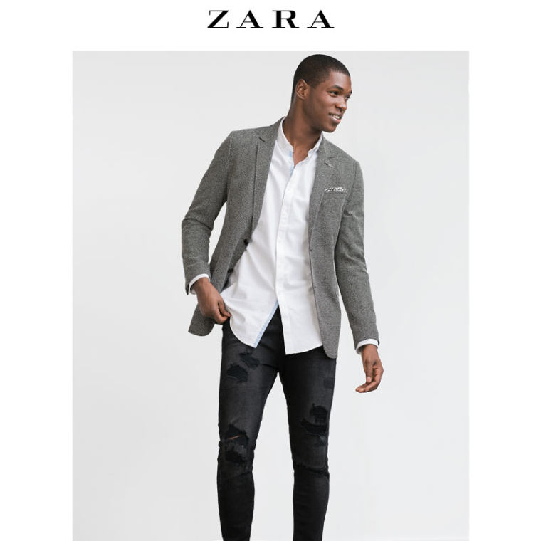 ZARA 男装 撞色细节休闲西装外套 00706351800