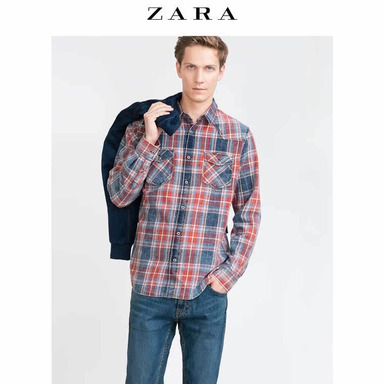 ZARA 男装 格子衬衫 03182310600