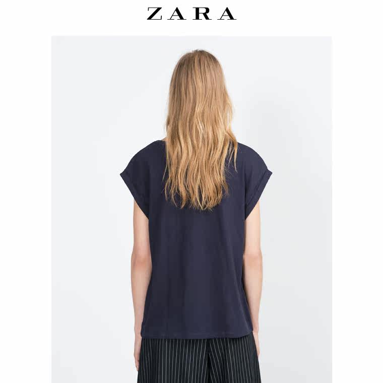 ZARA TRF 女装 亮饰 T 恤 05431279400