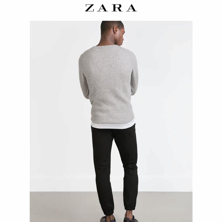 ZARA 男装 罗纹针织山羊绒针织衫 00367322803