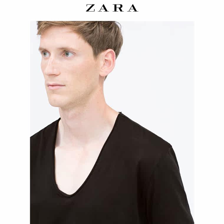 ZARA 男装 V 领 T 恤 00722301800