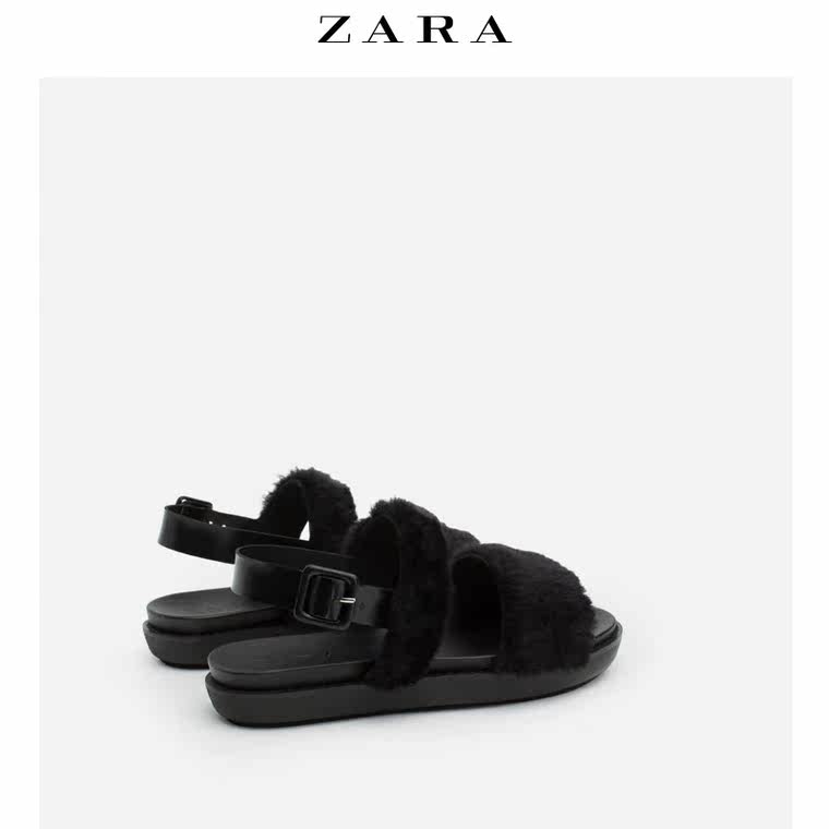 ZARA TRF 女鞋 后袢带平跟凉鞋  17500001040