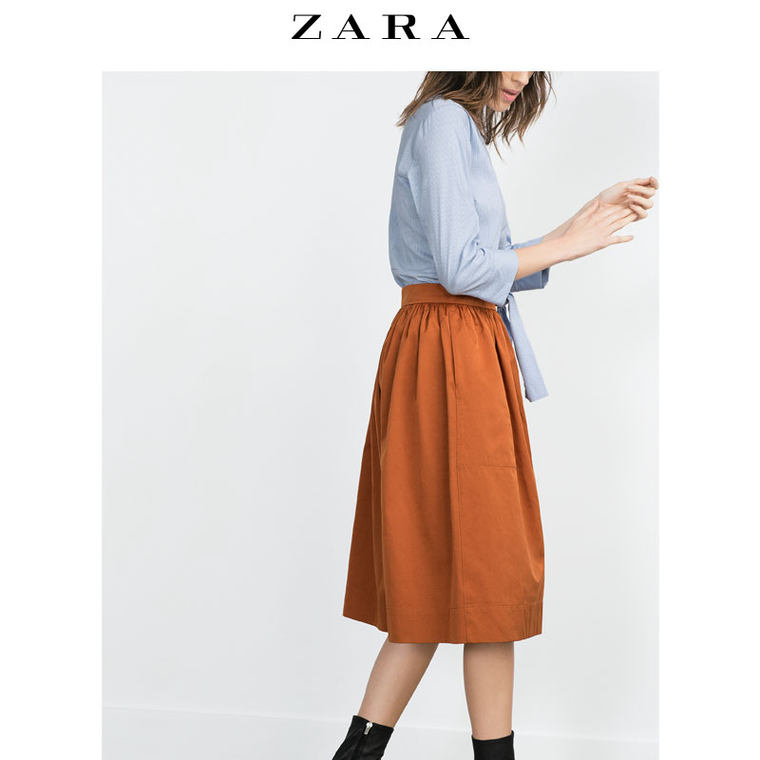 ZARA 女装 中长裙 04886252642