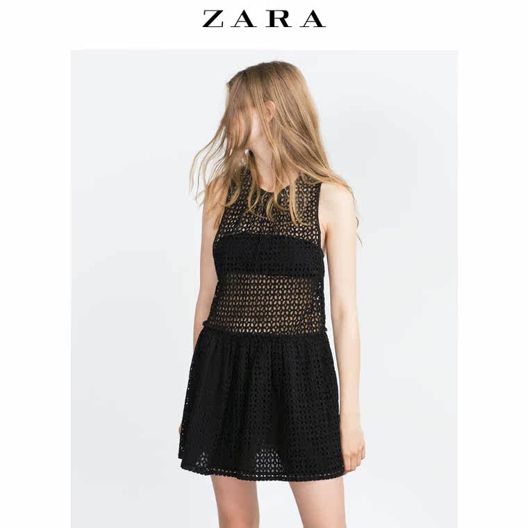 ZARA TRF 女装 席弗里花边连衣裙 00881103800