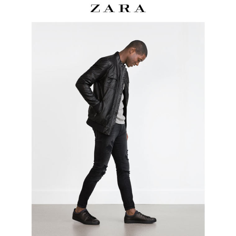 ZARA 男装 仿皮夹克 04341354800