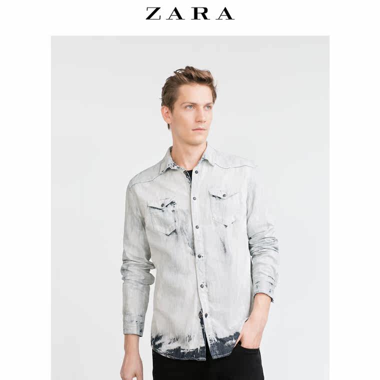 ZARA 男装 牛仔衬衫 08574350255