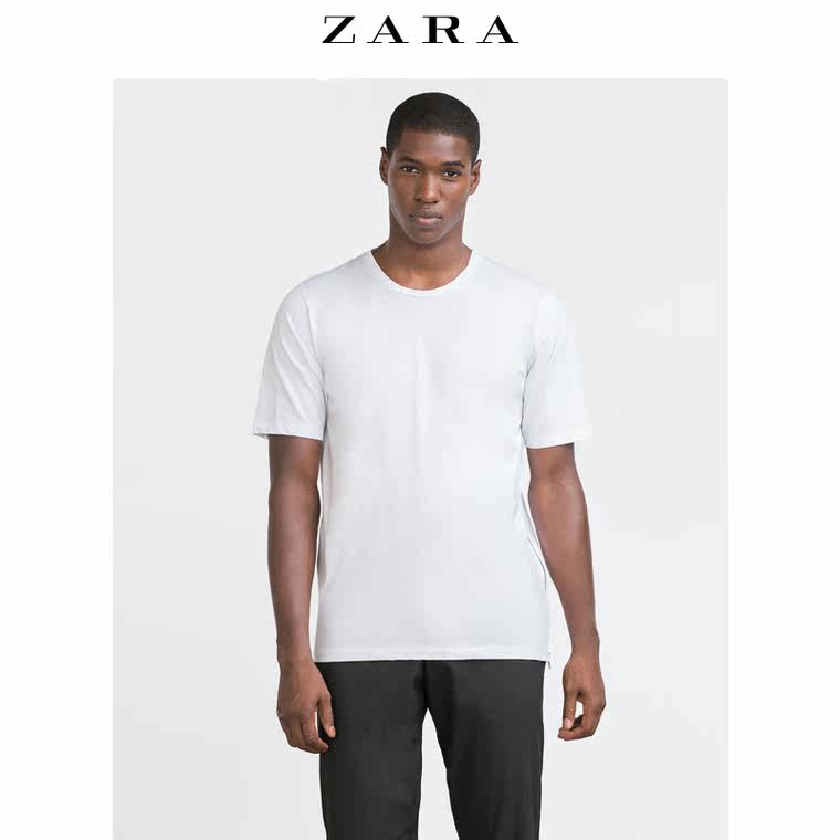 ZARA 男装 拉链 T 恤  00722328250
