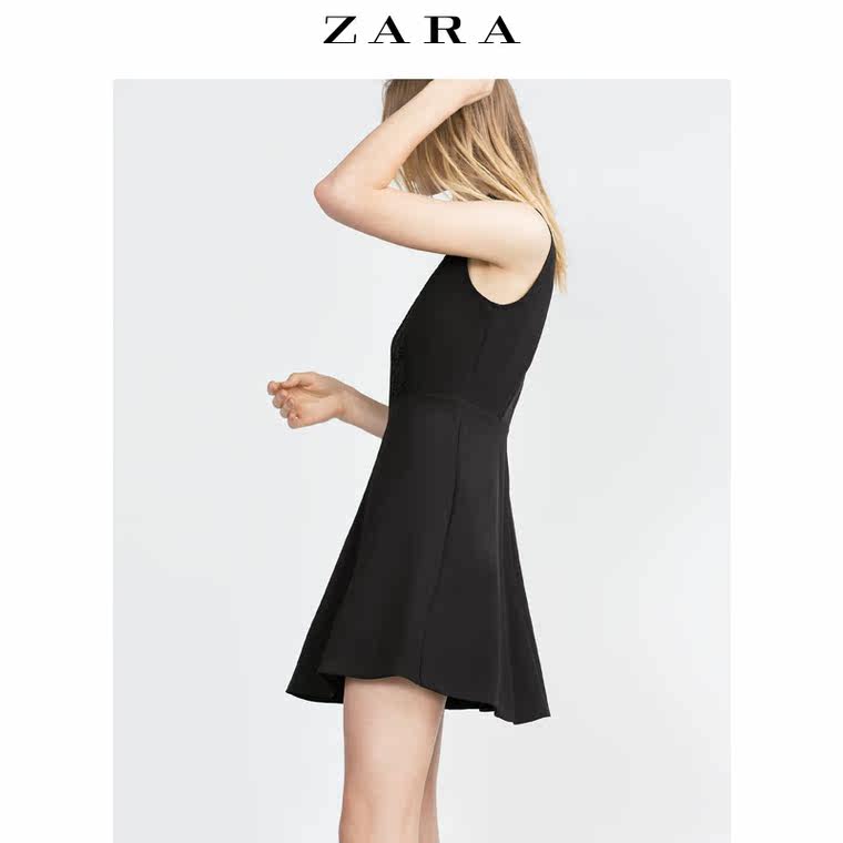 ZARA 女装 拼接连衣裙 04437247800