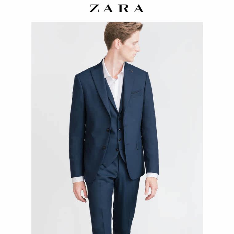 ZARA 男装 蓝色调休闲西装 02880300430