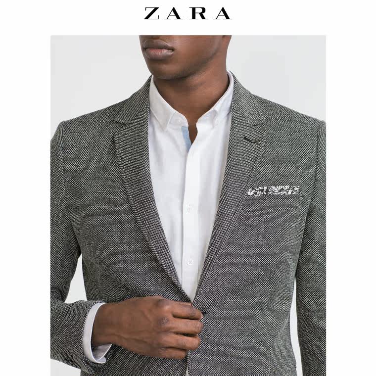 ZARA 男装 撞色细节休闲西装外套 00706351800