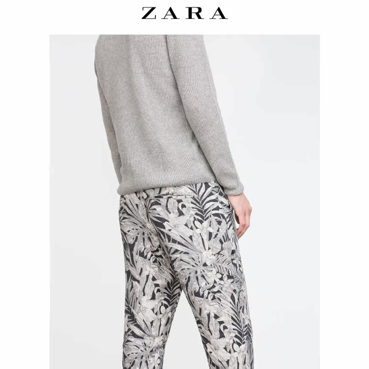 ZARA 男装 印花长裤 00340316807