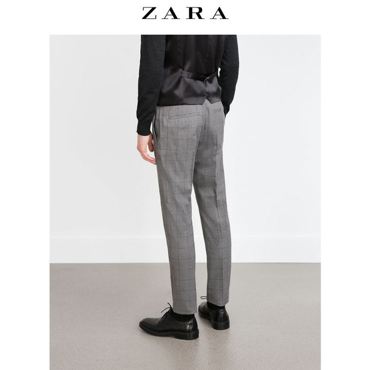 ZARA 男装 格纹长裤 05732558802