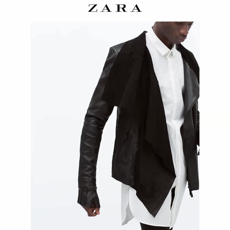 ZARA 男装 真皮外套 04720300800