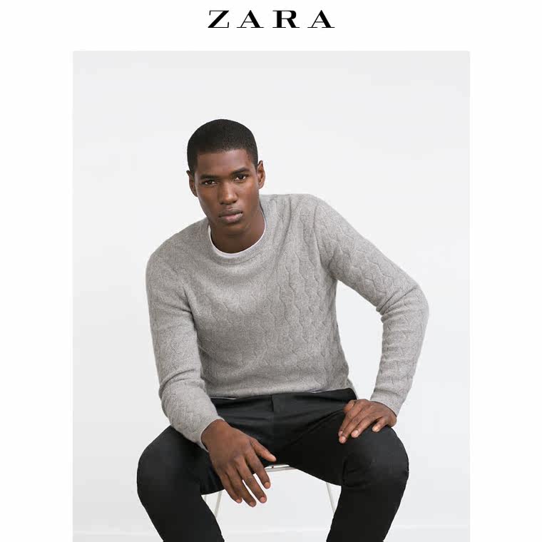 ZARA 男装 编织山羊绒针织衫 00367320803