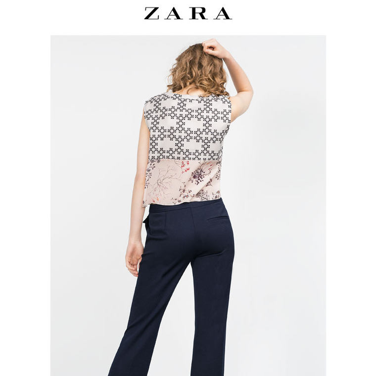 ZARA 女装 亮光印花上衣 05580239620