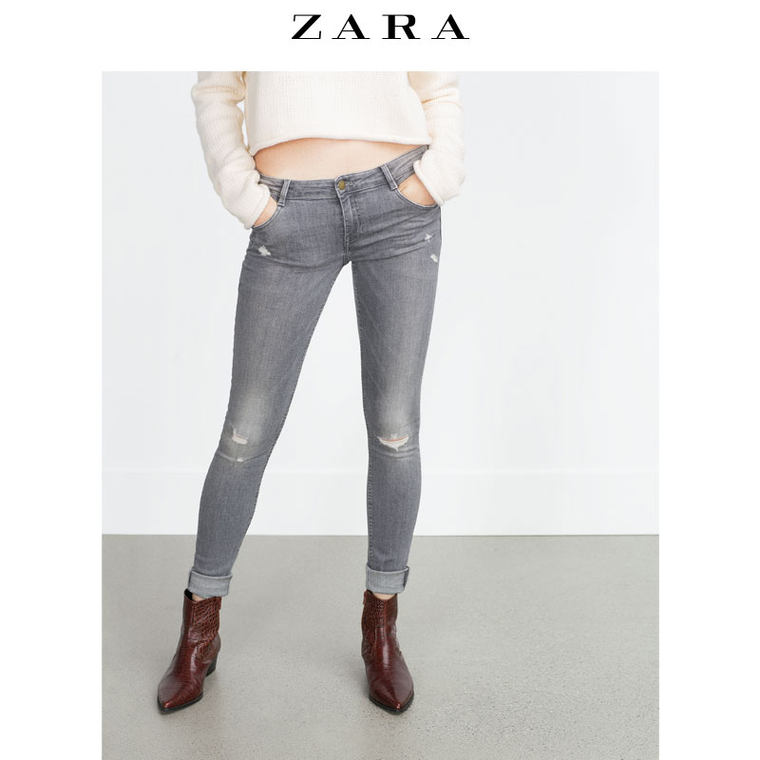 ZARA TRF 女装 合身牛仔紧身裤 05252239802