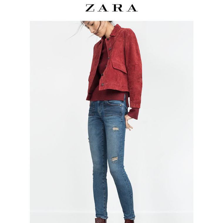 ZARA 女装 紧身丹宁裤 04806226407