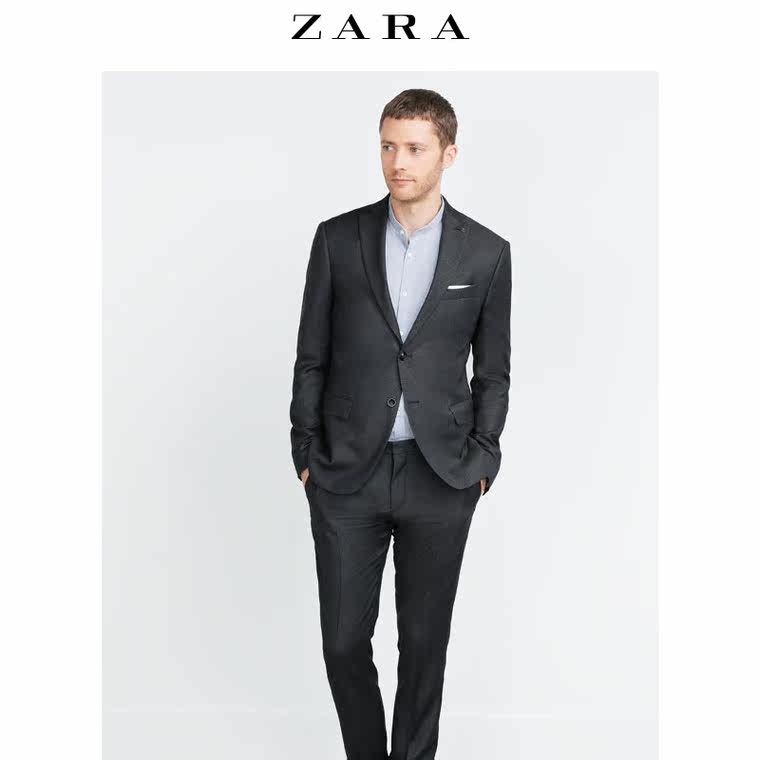 ZARA 男装 双色调套装西装上衣 02880303819