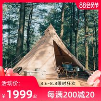 Three little donkeys tent Outdoor luxury villa pyramid Indian cotton tent thickened rainproof camping tent
