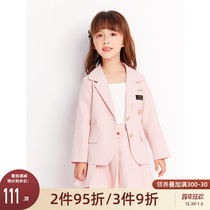 Girls Suit 2021 Autumn New Tong Korean Blazer Children Pleated Skirt Two Piece Tide