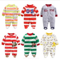 Baby jumpsuit Spring and autumn spring baby romper long sleeve fleece baby clothes 36912 months out of clothing