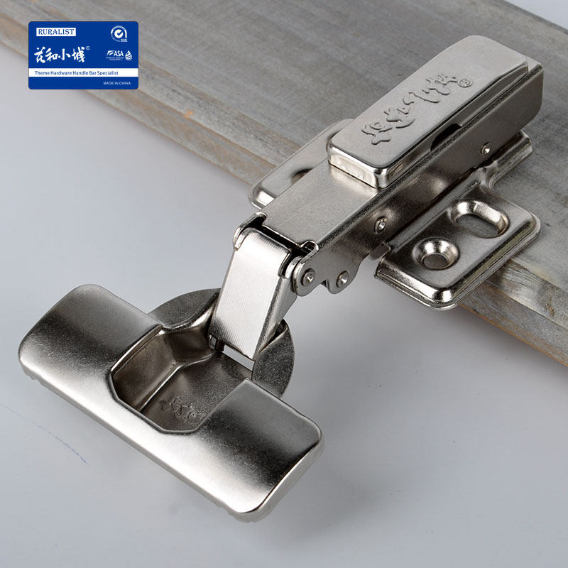 304不锈钢橱柜门液压缓冲铰链衣柜柜子烟斗阻尼飞机合页中弯半盖