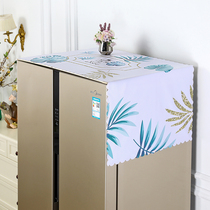 Household door refrigerator cover cloth waterproof and oil-proof fabric double door refrigerator dust cover Nordic coffee table cover