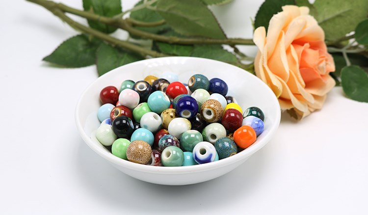 Jingdezhen ceramic beads scattered mixed 6 ~ 12 mm bead diy beads bracelet students would clothing bead curtain