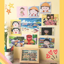 Homemade cute cherry ball card cartoon small poster ins wind girl bedroom wall decoration wall sticker