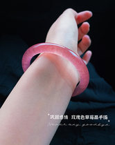 Heart Rose Strawberry Crystal Bracelet Attracts Beautiful Love