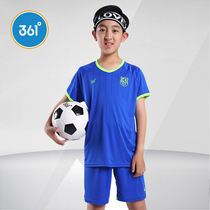 361 childrens clothing middle and large childrens summer 2021 new childrens sportswear T-shirt shorts two-piece football sports suit